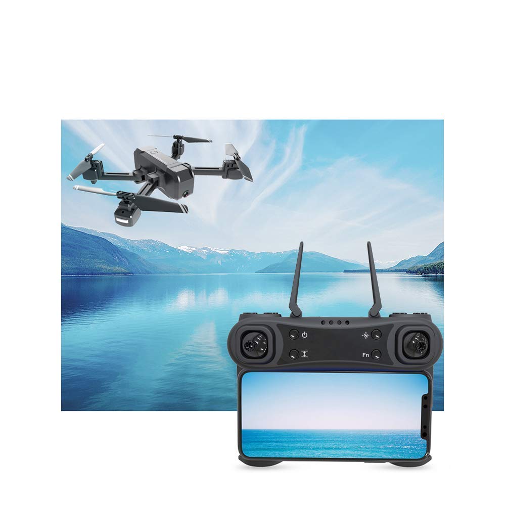 MDybf Drony dla dorosłych i dzieci Fly Cam Quadcopter UAV z kamerą 4K 3-osiowy gimbal 30 min czas lotu, dla początkujących, czarny, 1080P
