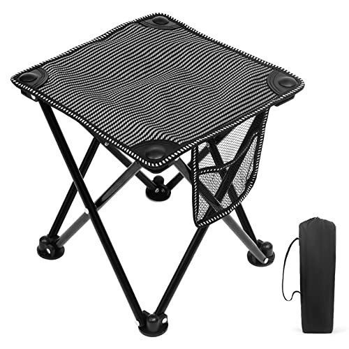 Matekxy Camping Stool Portable Folding Samll Chair Camp Stool For Camping Fishing Hiking Gardening And Beach, Camping Seat With Carry Bag (Grey) #TOP5