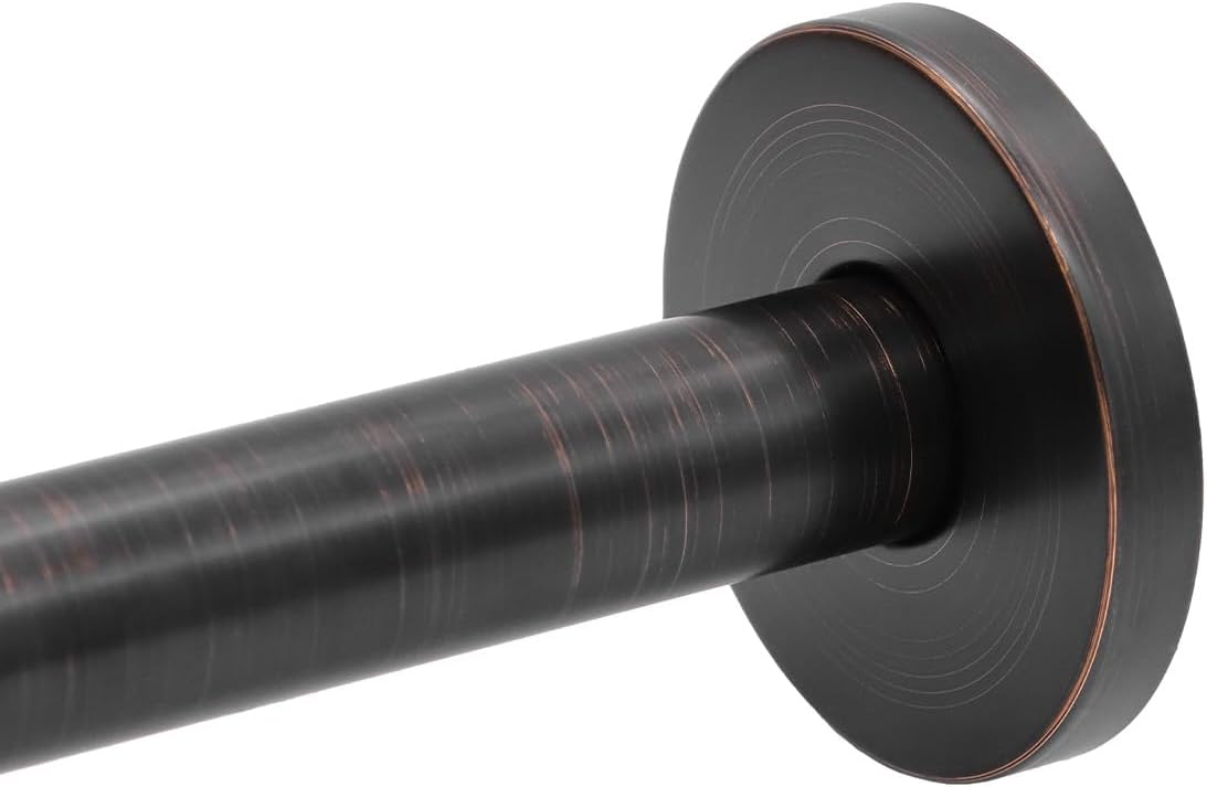 Naiture Brass Shower Arm with Flange, 6 Inches Wall Mounted Standard Shower Pipe Extension Arm for Fixed Shower Head, 1/2 NPT Threaded Connection, Oil Rubbed Bronze Finish