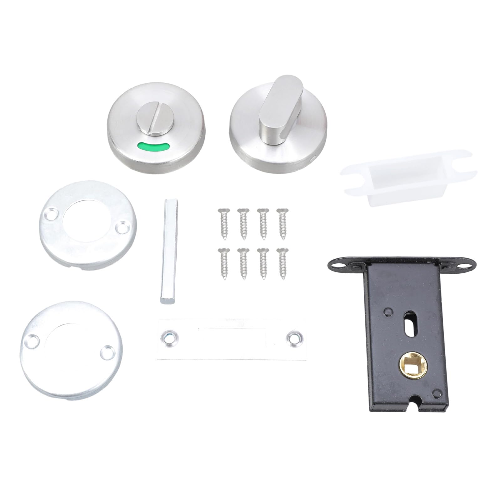 Commercial Grade Keyless Bathroom Stall with Clear Vacant Occupied Display Metal Door Simple Install for Home Metal Door