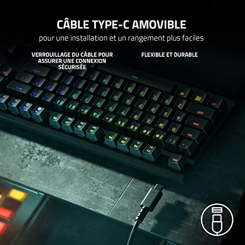 Razer Huntsman v2 TKL Switchs optiques violets - vue 10