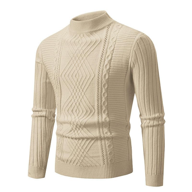 Pull de base décontracté style coréen pour homme en maille fine col rond gris - 2