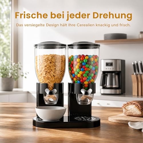 Foto von 2er Set Müslispender 2L, luftdicht, für Müsli Cornflakes Reis Getreide