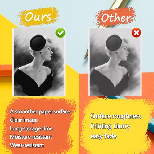 SZMILAIDUO 6 rolos de papel adesivo térmico branco para mini impressora Phomemo T02/M02/M02S PRO, pa