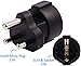 Toptekits South Africa Plug to Europe CEE7/7 Schuko Receptacle Plug Adapter,EU Schuko Female to South Africa Plug Adapter, EU Europe Schuko to 3pin South Africa Power Plug Converter Adaptor
