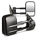 For Chevy/GMC GMT900 Pair of Power + Heated Manual Extend Towing Side Mirror (Black)
