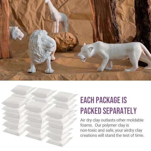 Image of CALPALMY Air Dry Foam Clay (36 Pack), 360g White Moldable Soft Clay for Kids Gifts Partty and School Project Supplies, Perfect for Crafting Cosplay and Artistic Projects