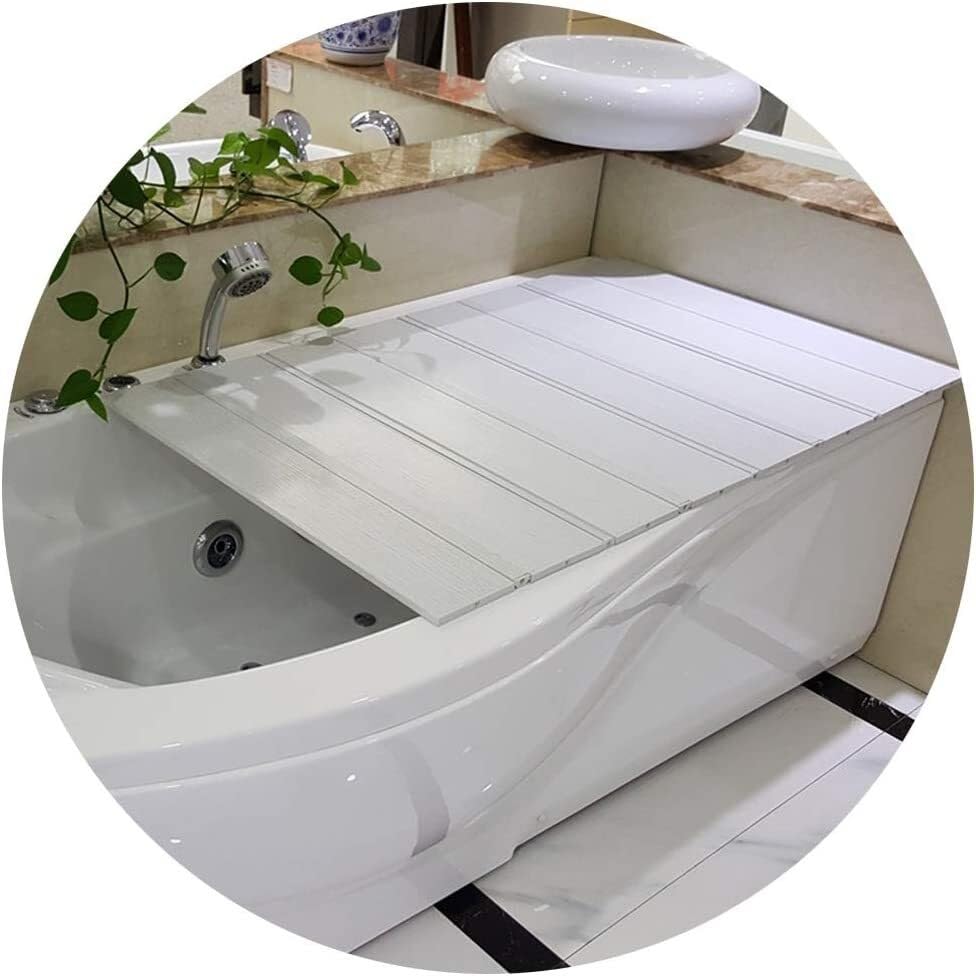 Couvercle d'isolation de baignoire blanc pliable pour moments détente