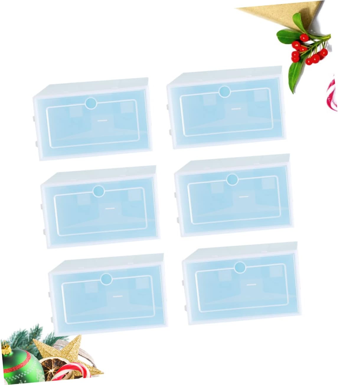 Alipis 6pcs Shoes Storage Box Shoe Container Plastic Organizer Box for Entryway Rack Closet Organizer