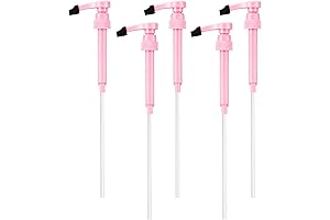Patelai Pack of 5 Exquisite Pink Syrup Pumps: The Perfect Pour, Every Time