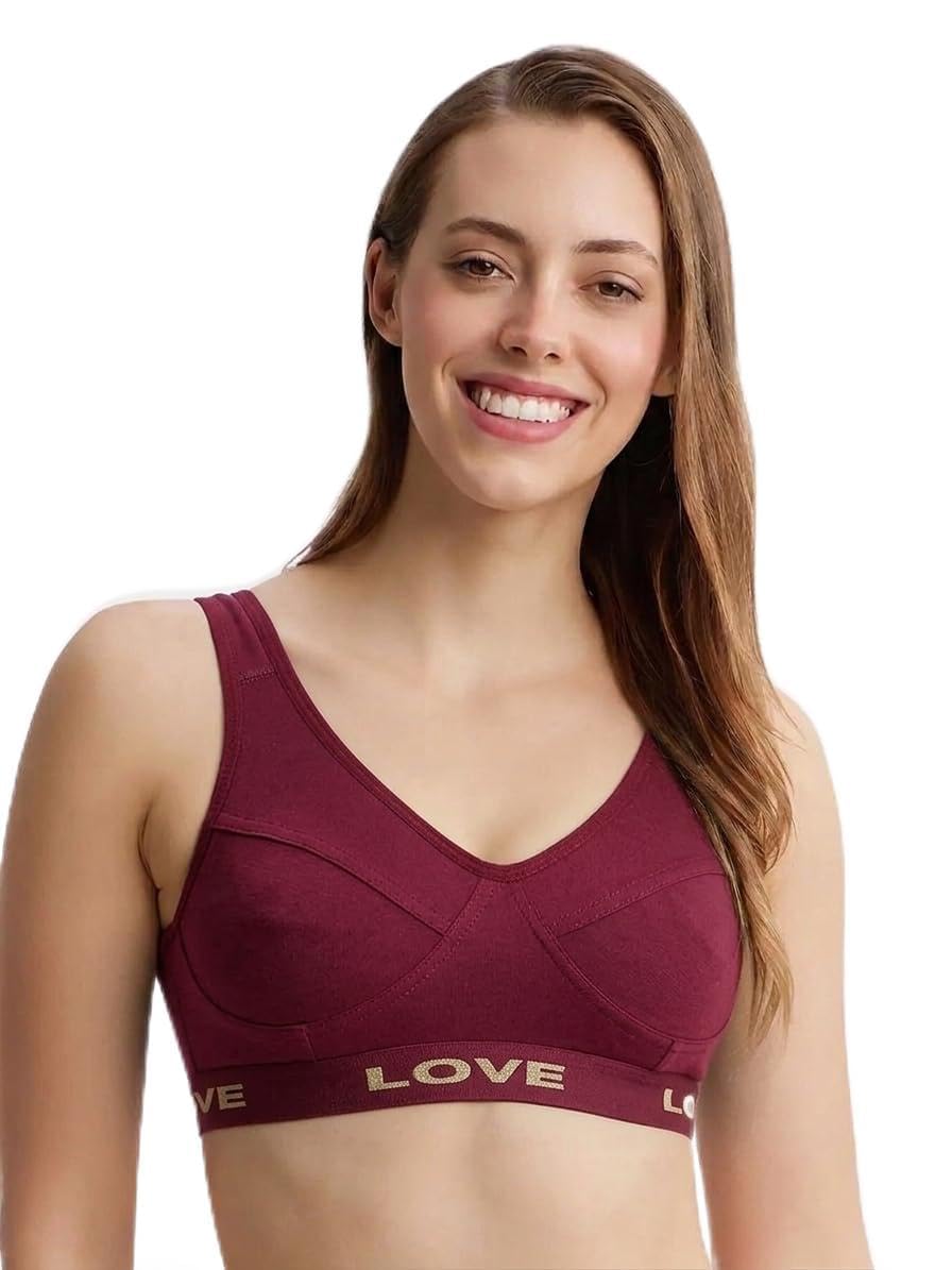 STOGBULL Sports Bra Combo Pack for Gym Yoga Exercise Running Workout Regular Daily use (in, Numeric, 34, 34, B, 30, Regular, Mahroon)-image-26