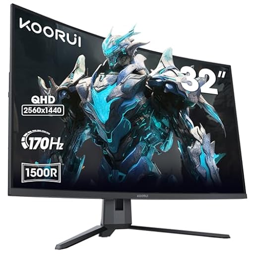 KOORUI Monitor Gaming Curvo 31,5" Ultrawide, QHD 2560x1440, 170HZ, 1500R, 1ms, VA 3000:1, DCI-P3 90%, Adaptive Sync, 2xHDMI 2.0, DP 1.2, VESA 75x75mm, Eye Care, HDR10 | Ya disponible en tu tienda friki favorita! En mundofriki.es! KOORUI Monitor Gaming Curvo 31,5" Ultrawide, QHD 2560x1440, 170HZ, 1500R, 1ms, VA 3000:1, DCI-P3 90%, Adaptive Sync, 2xHDMI 2.0, DP 1.2, VESA 75x75mm, Eye Care, HDR10 | Ya disponible en tu tienda friki favorita! En mundofriki.es!