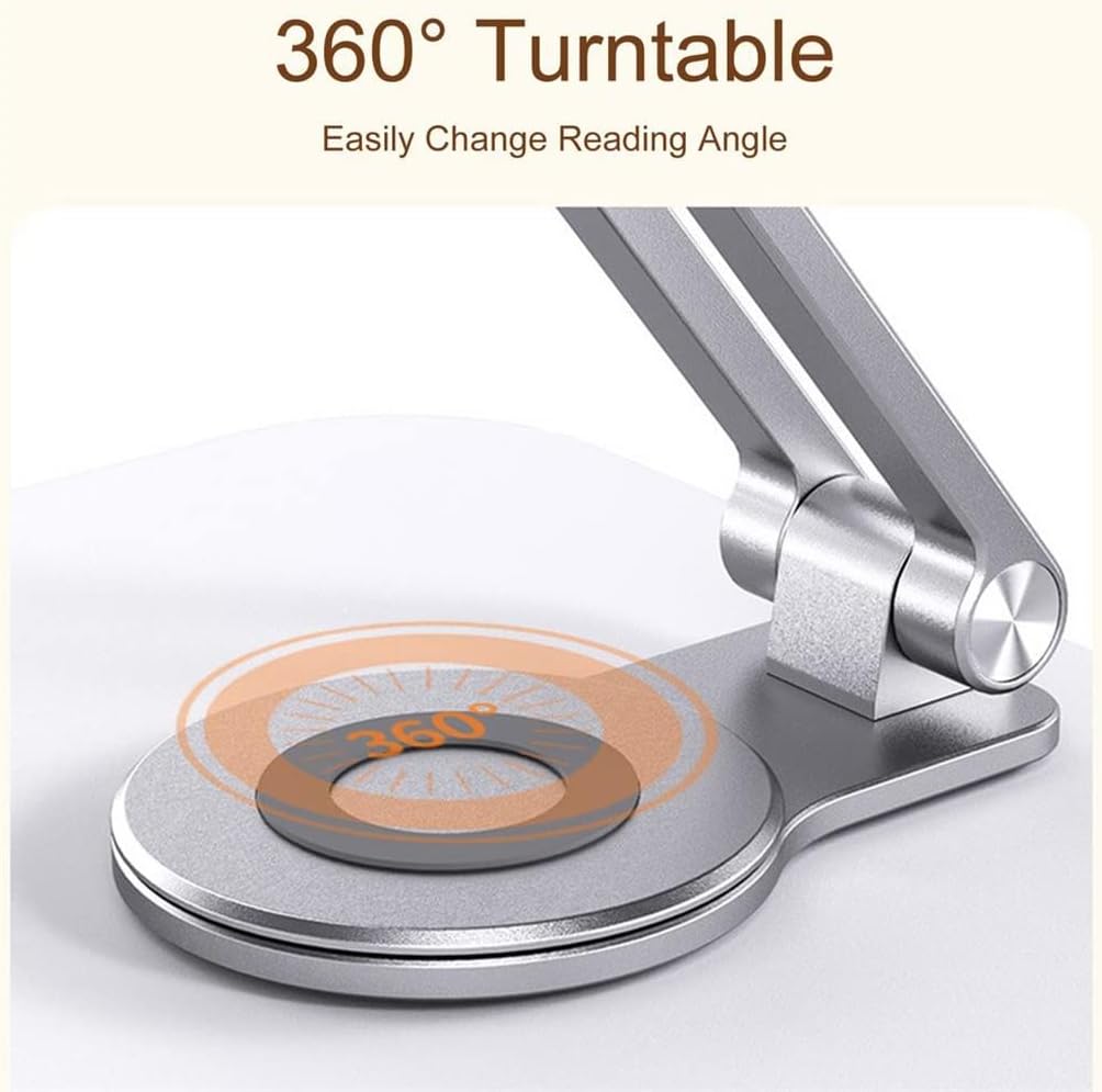 360 Rotating Book Stand Read Holder Foldable Aluminum Alloy Notebook Support Home Study