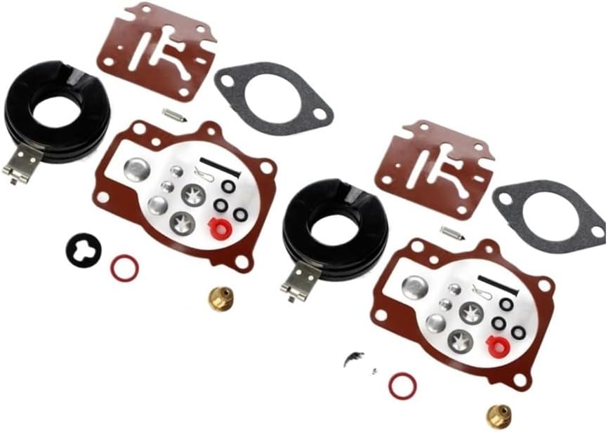 Carburetor Rebuild Kit with Float for 20 25 30 35 40 50 55 60 65 70 75HP Outboard 392061 398729 0396701 2 Set