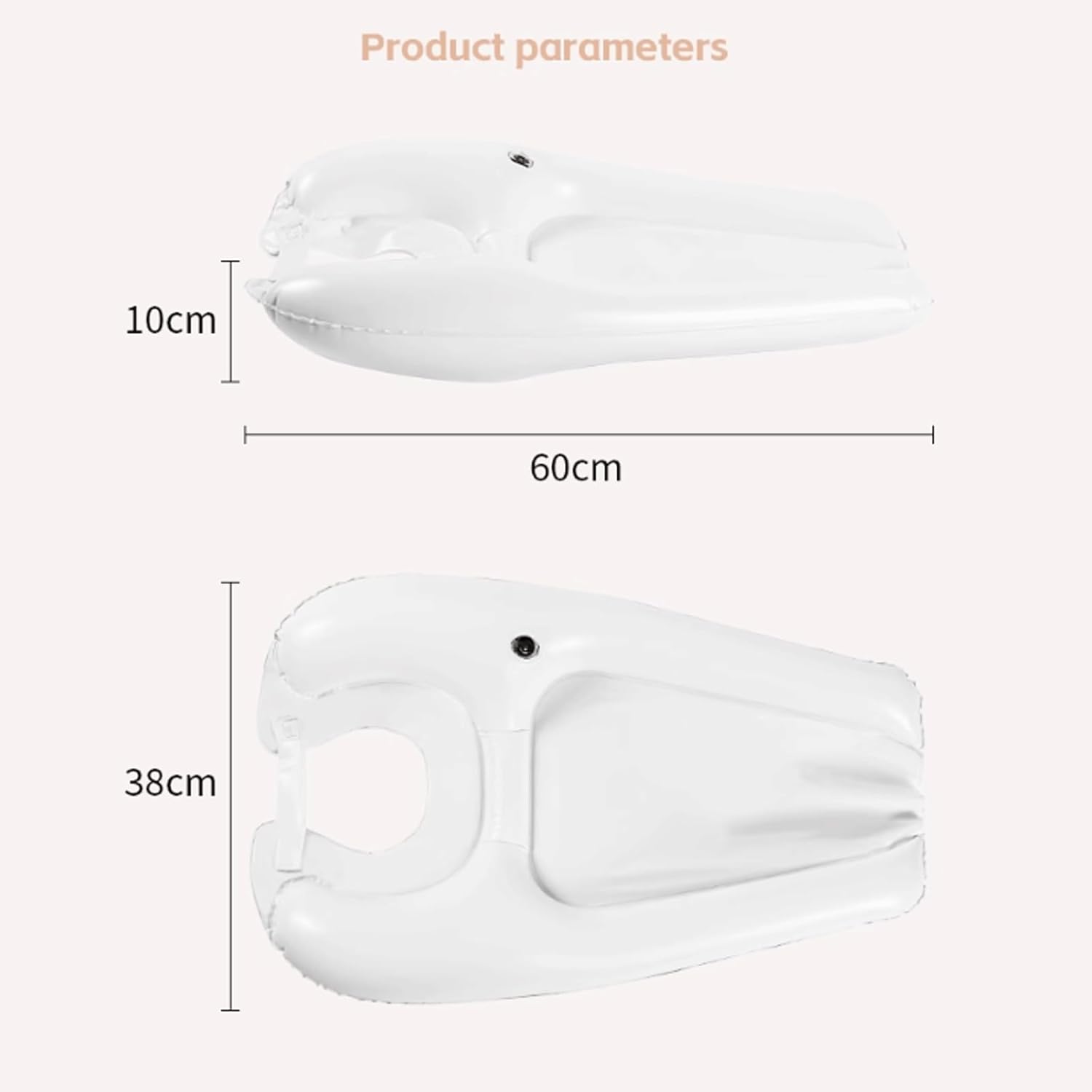 Hair Wash Tub Inflatable Shampoo Tray Hair Washing Sink Home Bedside Cleaning Supply for Elderly Seniors Bedridden Handicapped Hair Wash Tray