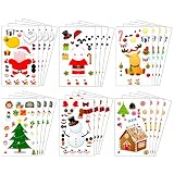 Make Your Own Christmas Stickers for Kids Christmas Make a Face Stickers Kids Arts Crafts Adhesive S