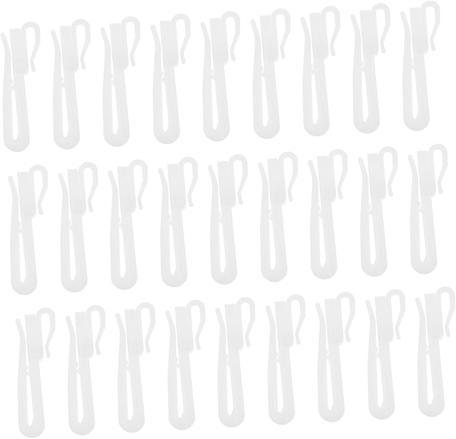 200pcs Plastic Curtain Hooks Home Curtain Accessories for Easy Installation and Firm Hanging for Window Drapes and Home Decor