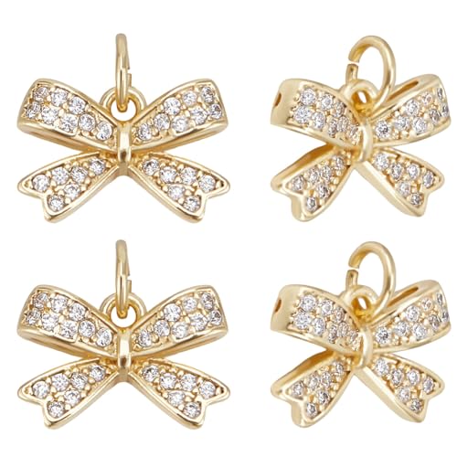 Breloques nœud papillon avec anneau intégré pour monter colliers et boucles