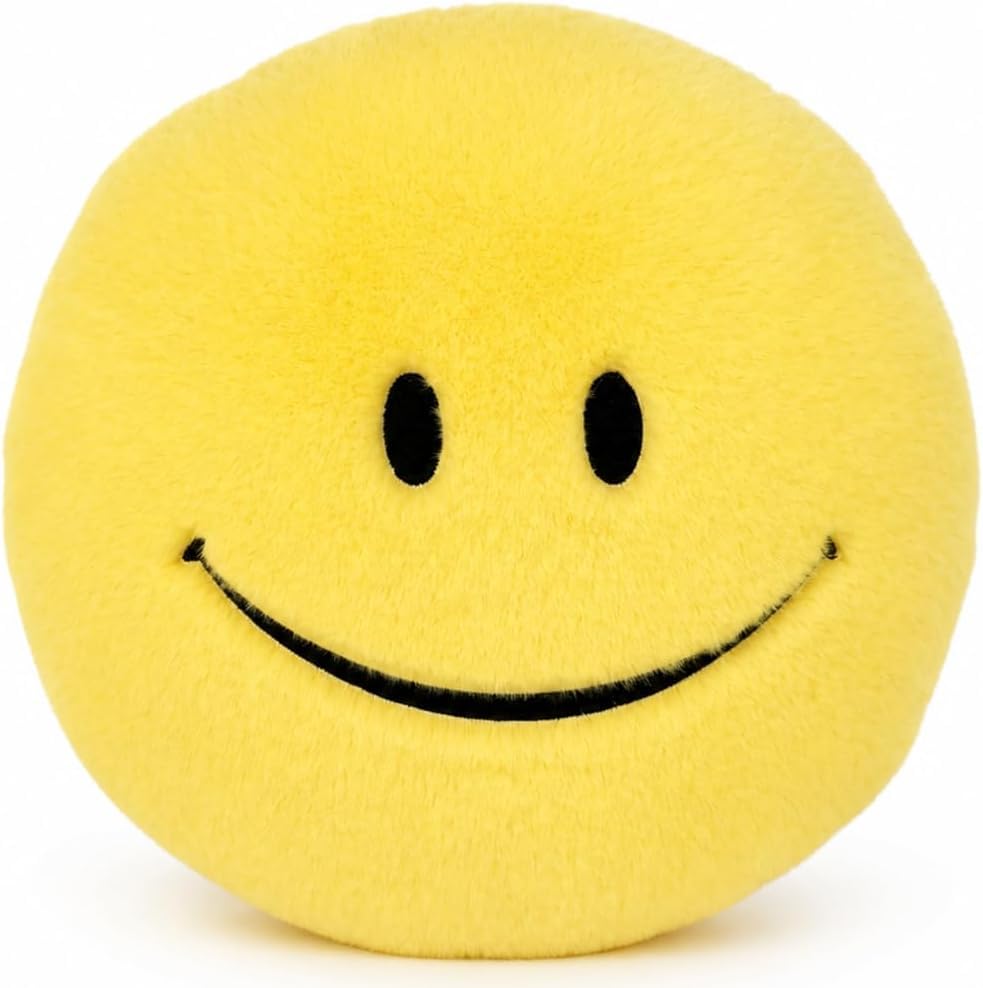 Soft Yellow Plush Ball - 9.8 In Yellow Smileey Face Horror ARG Plush Toy — image 1