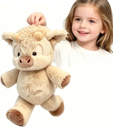 Peluche Vaca Que Corre, 45cm Peluche de Vaca de Pelaje Suave, Realista Vaca Highland Peluche, Vacas de Las Tierras Altas de Peluches, Juguete Suave de Becerro Corriendo para Niños Niñas Parejas Peluche Vaca Que Corre, 45cm Peluche de Vaca de Pelaje Suave, Realista Vaca Highland Peluche, Vacas de Las Tierras Altas de Peluches, Juguete Suave de Becerro Corriendo para Niños Niñas Parejas