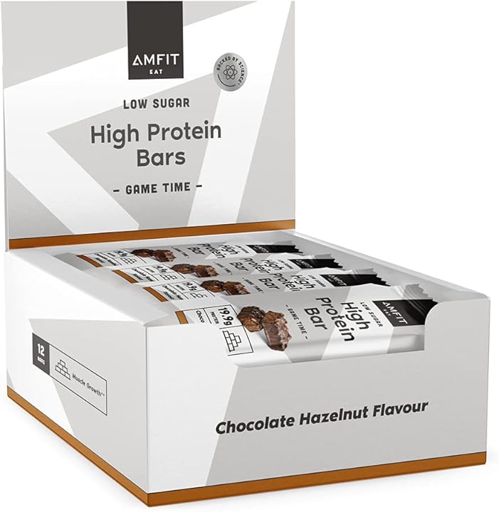 Barrette a basso contenuto di zuccheri amfit gusto cioccolato alle nocciole 12 x 60g