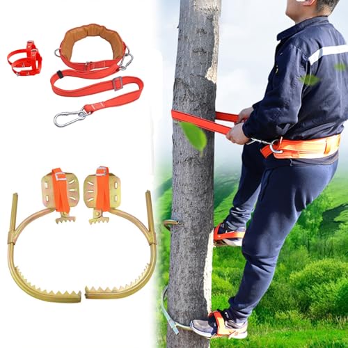 Crampons d'escalade réutilisables kit portable antidérapant avec harnais