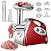 Picadora eléctrica carne, 2800 W, 3 en 1 de acero inoxidable, 3 placas de molienda, Kubbe, picadora para verduras y salchichas
