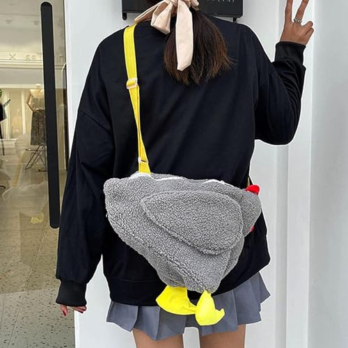 Chicken Purse Cute Chicken Bag Fluffy Hen Shoulder Plush Handbag Crossbody Purse,Funny Animal Cartoon Crossbody Bag4