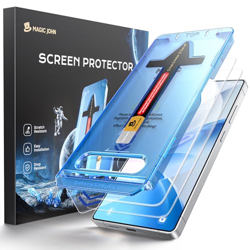 MAGIC JOHN for Samsung Galaxy S26 Plus Screen Protector 6.7 inch Fast Easy Installation Auto Dust-Elimination 9H Tempered Glass HD Fingerprint Unlock Bubble Free Anti-Scratch 2 PACK