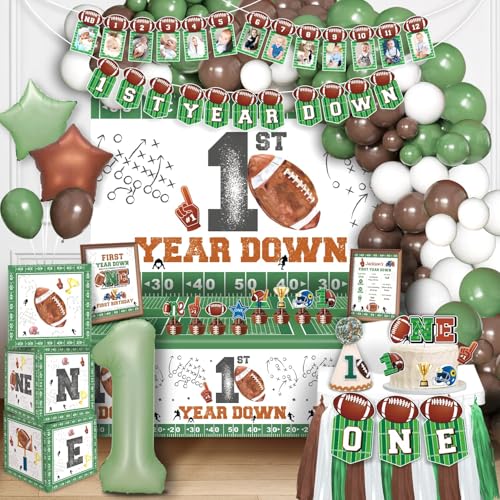 Football themed first year down decorations