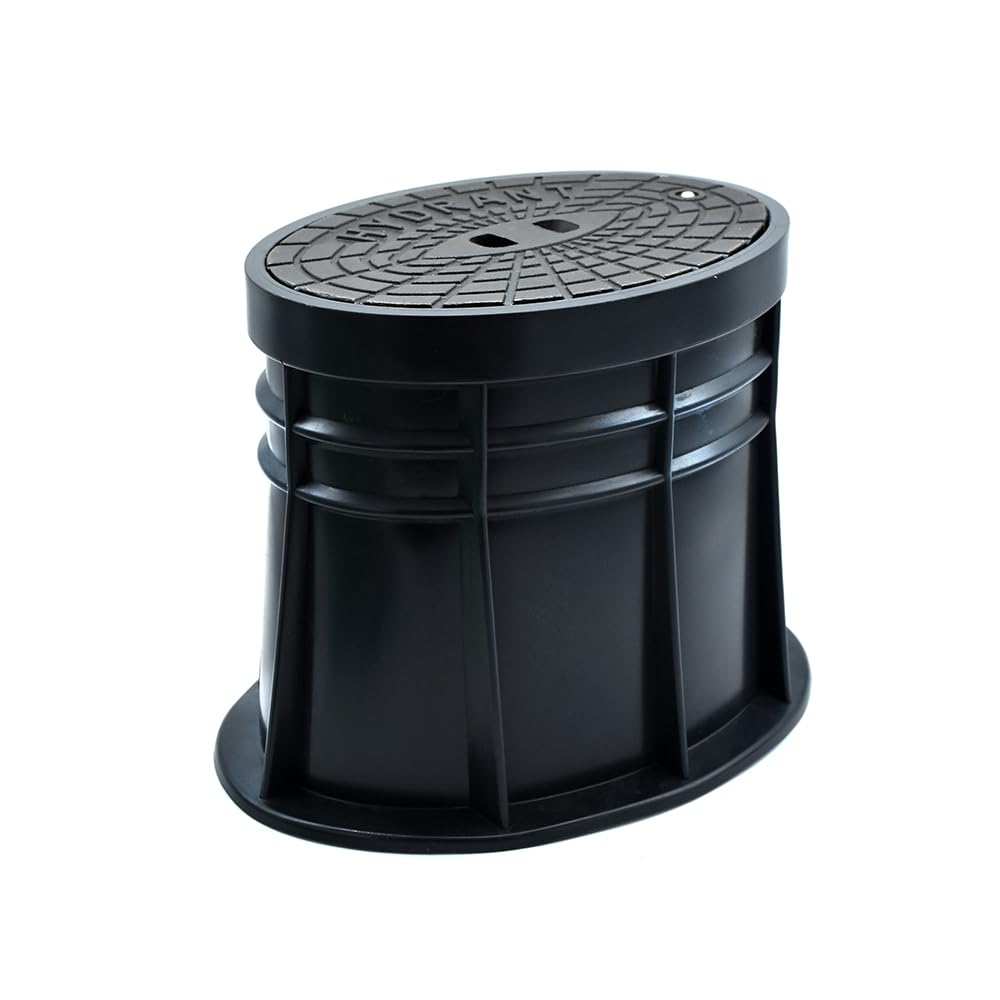 WaterShop Pozzetto Ovale Big in PP 37x31 cm con Coperchio in ghisa per idranti