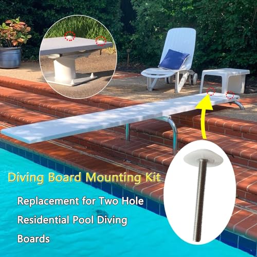Hahanfair DB-TB-M Diving Board Replacement Kit Used for Replacing Residential Double Hole Swimming Pool Diving Boards - Thumbnail 4