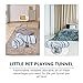 cat Tunnel cat Tube Toy Small pet Tunnels cat Agility Tunnel Indoor Toys Small pet Hideout Tunnels Doggie Toys Kitten Toys Pet Interactive Toy Hamster Aisle White Polyester
