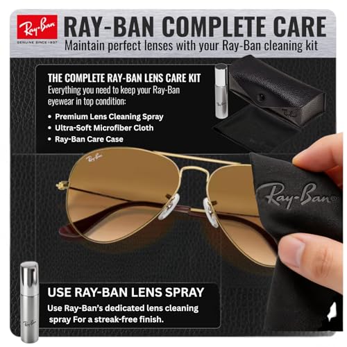 Image of Ray-Ban RB3025 AVIATOR GRADIENT Pilot Shaped Sunglasses for Men & Women with Official RAYBAN Eyewear Kit