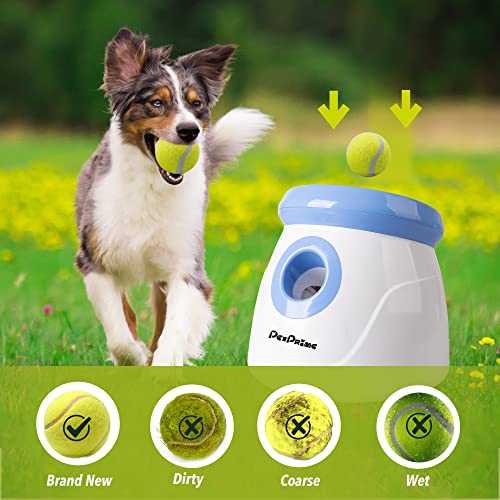 Petprime Dog Automatic Ball Launcher Dog Interactive Toy Dog Fetch Toy Pet Ball Thrower Throwing Game 3 Tennis Balls Tennis Ball Launcher For Dogs Included Launch Distance 10-30Ft #TOP4