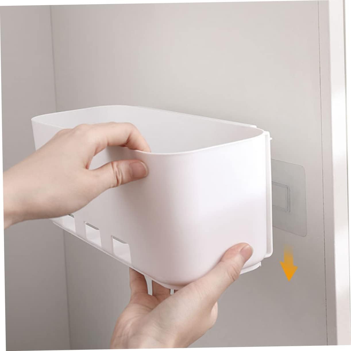 OUNONA 2-Piece Pull Out Cabinet Organizer Set Multi-Functional Kitchen and Bathroom Storage Rack Adhesive Wall Mounted Holder Easy Install Space Saver Sink
