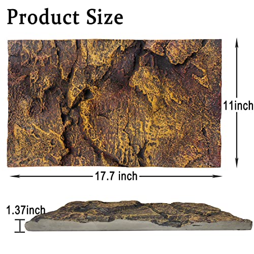 Hamiledyi Rock Terrarium Background Reptile Tank Backgrounds Snake Habitat Decoration Leopard Gecko 3D Wall Backdrop Aquarium Décor Backgrounds For Lizards Bearded Dragons Tortoises Tree Frogs #TOP7