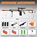 Realistic Toy Gun for Nerf Guns Darts - Electric Sniper Rifle Automatic Foam Blaster with Scope 100 Soft Bullets 3 Magazine for Kid Boy Ages 6-12 Years Old, Indoor Outdoor Game for Adult Child Desert