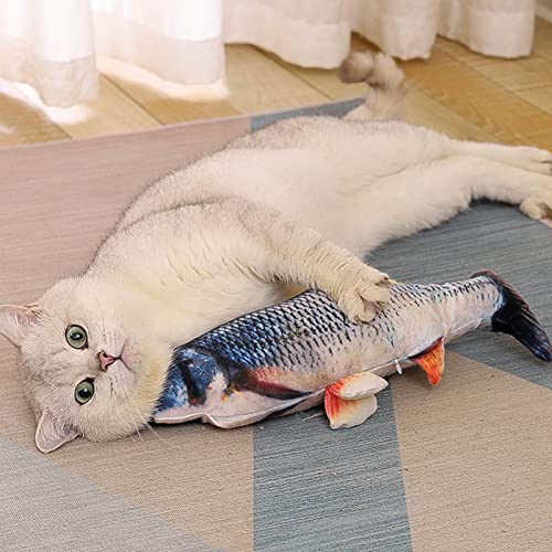 Flopping Fish Toy for Dogs | gato em movimento elétrico com bolsa catnip,Simulação pelúcia realista