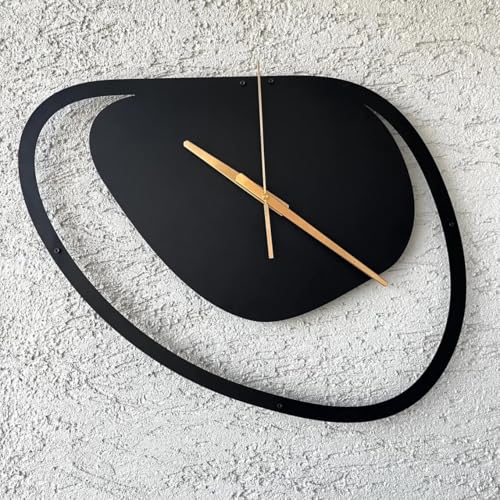 Image of Morden Metal Wall Clock for Living Room, Bedroom, Office, Kitchen, Stylish Wall Clock for Home and Hall, Designer Big Size Modern (DA-227, 60 CM)