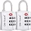 31b) Silver Padlock 3-dial (2 Pack)