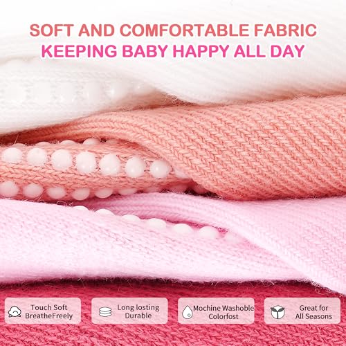 ELUTONG Toddler Grip Socks for Boys Girls Non Slip Ankle Grippy Socks for Baby Infant Kids Aged 1-7T3
