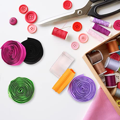 36 Yards 12 Pieces #5 Sewing Zippers Assorted Small Nylon Zippers Lightweight Adaptable Zipper Nylon Coil Zippers Colorful Sewing Zippers 120 Plastic Zipper Sliders For Sewing Supplies(Bright Color) #TOP6