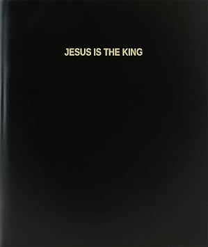 BookFactory Jesus is The King Log Book/Journal/Logbook - 120 Page, 8.5''x11'', Black Hardbound (XLog-120-7CS-A-L-Black(Jesus is The King Log Book))