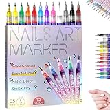 12 Farben Nail Art Stifte Set,Nail Art Nagelkunststift DIY Linie Nagelkunst Graffiti,Nagellack Stift,Nagellackstifte für Nägel,Schnelltrocknender Acrylfarbstift,fur Kunst Zeichenmalwerkzeuge (1pcs)