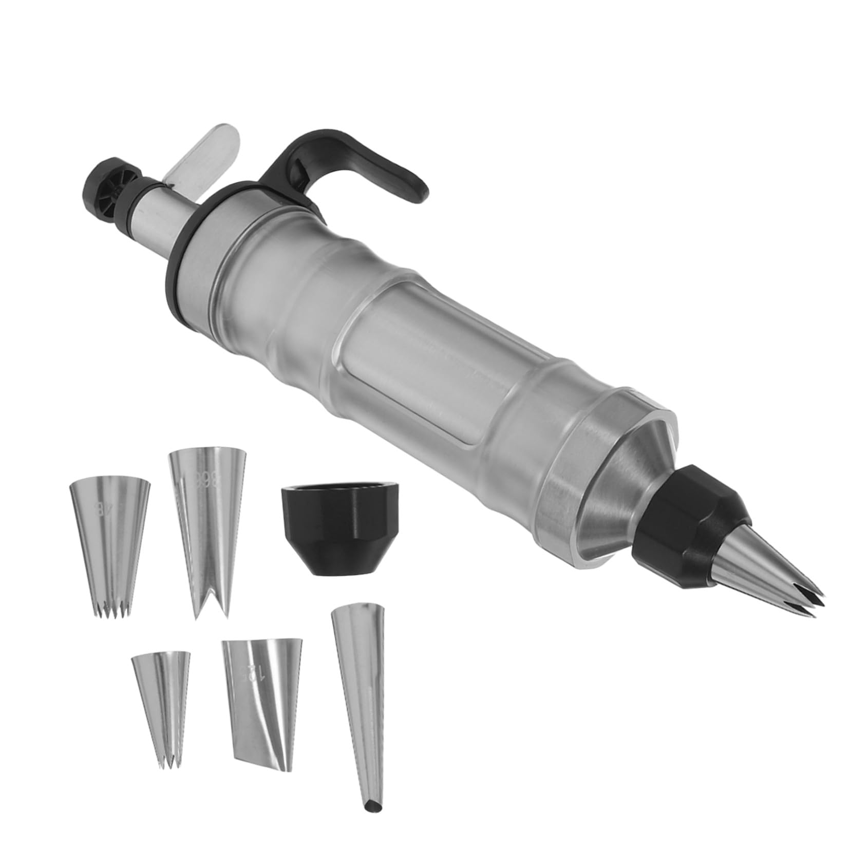 Edelstahl Kuchenspritze für Torten und Cupcake Dekoration Ergonomischer Griff Praktisches Backzubehör für Zuhause und Backen