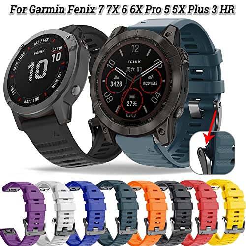 Correa GUMMMY de liberacion rapida de 26 mm para Garmin Fenix 3HR y 5X Plus 2