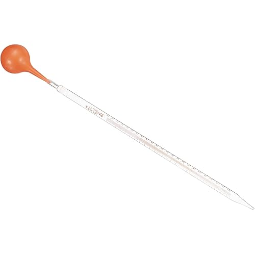 PATIKIL Graduated Dropper Pipettes Kit, 25ml Borosilicate Glass Pipette with Rubber Squeeze Bulb for Transfer Liquid for Lab, Chemistry, Clear