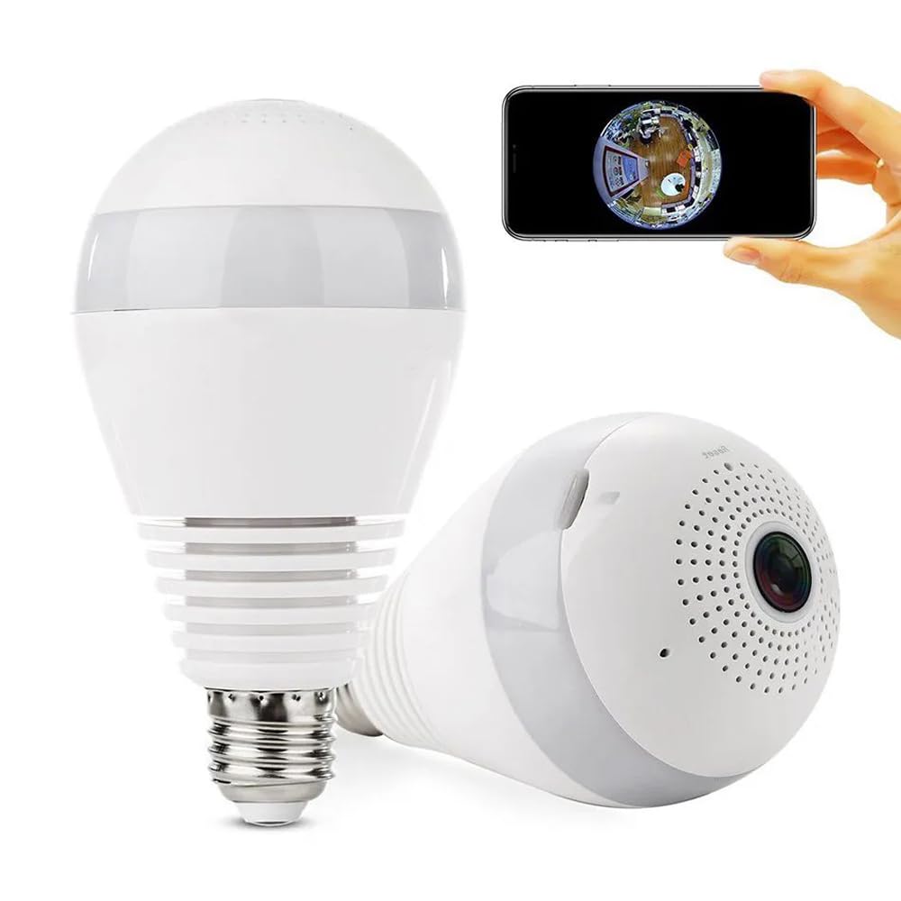 TECHNOVIEW WiFi HD 2MP Indoor Security Dome Bulb Shape Camera with Motion Detectio, Light Vision, Two Way Audio, Live View, Support Upto 64GB SD Card,(Work with Electricity Only) (B0CB62TG3M) Amazon Price History, Amazon Price Tracker