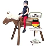 ✅ FÜR KLEINE & GROßE REITER: Sitz-/Kopfhöhe: 102/134cm; Körperlänge: 90cm; Sitzbreite: 45cm - das perfekte Pferd zum Reiten für Kinder, aber auch für ältere Pferdefans (Altershinweise beachten)